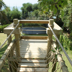 Rope Bridge and play-tower - Garden Playhouses