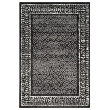 Safavieh Adirondack Collection ADR110 Rug, Black/Silver, 3'x5'