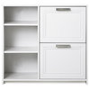 Saint Birch Alaska  Wood 2 Drawer File Cabinet With 3 Shelf in White