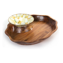 Parchment Check Chip & Dip Set | MacKenzie-Childs - Chip And Dip Sets