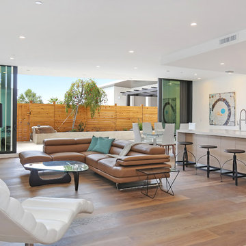 Contemporary Living Room with Terrace Access — Sansara Sarasota Condo