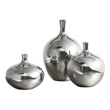 Madison Park Signature Ansen Metallic 3-Piece Vase Set