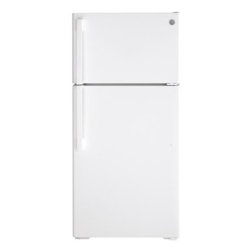 GE 28 Energy Star Qualified Top Freezer Refrigerator in White