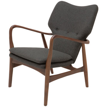 Patrik Occasional Chair, Dark Grey Tweed