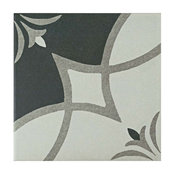 7.75"x7.75" Thirties Ceramic Floor/Wall Tiles, Crest