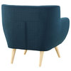 Remark Upholstered Fabric Armchair, Azure