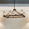 Canyon Home Kitchen Island Chandelier Light  Glass Lamp Shades (8 Bulb)
