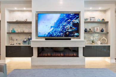 Living room - transitional living room idea in Miami