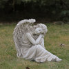 19" Peaceful Resting Angel Outdoor Garden Statue
