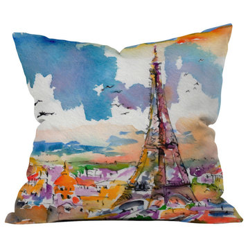Ginette Fine Art Under Paris Skies Outdoor Throw Pillow