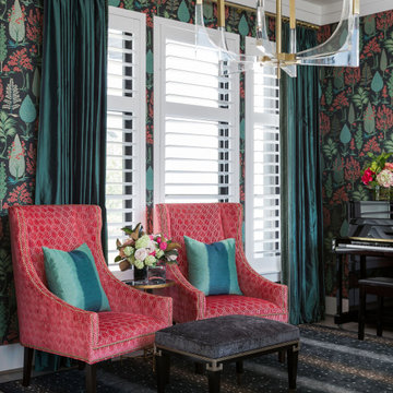 Bold And Colorful Living Room Fulshear TX