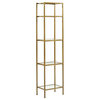Pemberly Row Narrow Open Display Case in Gold