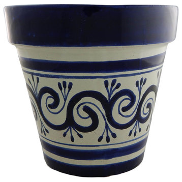 Mexican Ceramic Flower Pot Planter Folk Art Pottery Handmade Talavera 14