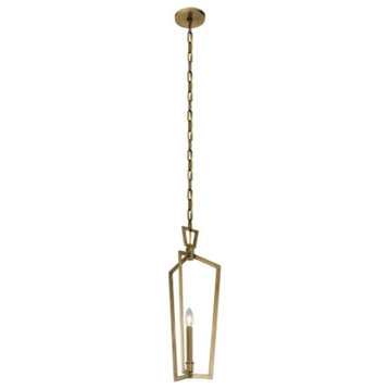 Kichler 43497 Abbotswell 1 Light 10"W Taper Candle Mini Pendant - Natural Brass