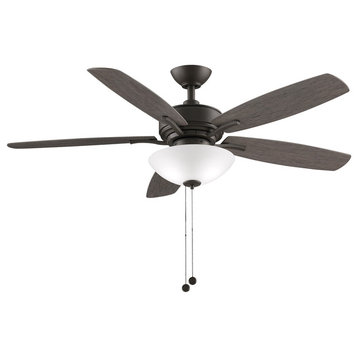 Aire Deluxe 52" Fan, Matte Greige With LED Bowl Light Kit