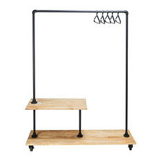 Perchero de mango y metal negro Cyriaque