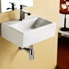 Porcelain White Wall-Mounted Rectangle Sink
