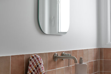 Scandinavian powder room in Canberra - Queanbeyan.