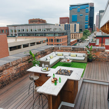 Urban Rooftop Deck -- Envision Distinction Rustic Walnut composite decking