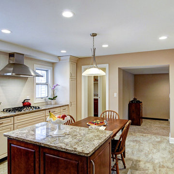 Kitchen features wide traffic pathways and doorways