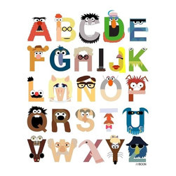 Muppet Alphabet Art Print by Mike Boon - Kids Decor