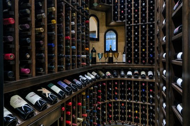 Inspiration for a mediterranean wine cellar remodel in Phoenix