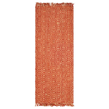Safavieh Natural Fiber Collection NF445 Rug, Rust, 2'6" X 20'