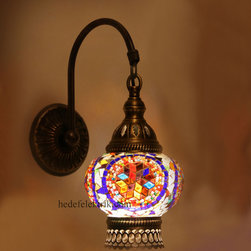 Purple Turkish Style Mosaic Lighting Wall Sconce - Wall Sconces