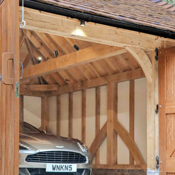 Oak Double Doors To Garage