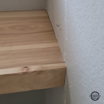 Floating Shelf Correction – Seamless Wall-to-Wall Fit & Finish