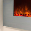 Modern Flames CLx-2 Series Electric Fireplace, Stainless Steel Front, 100"