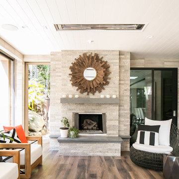 Outdoor Fireplace | Del Mar Residence
