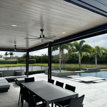 Tongue and groove ceilings for pergolas made by Southern Ornamental and Fence