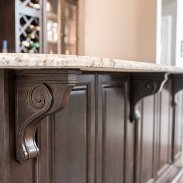 Entertainment Center with Bar in South Jersey Residence