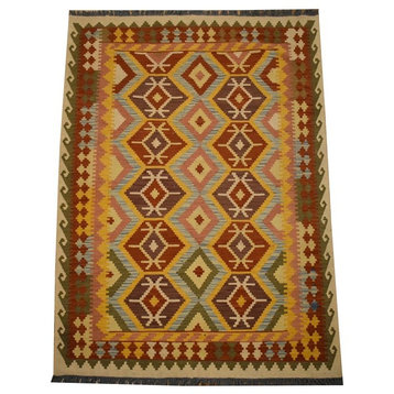 Tribal Afghan Oriental Rug, 5'0"x6'7"