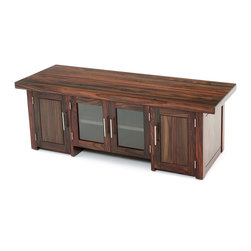 Modern Exotic Wood TV Entertainment Center - Entertainment Centers And Tv Stands