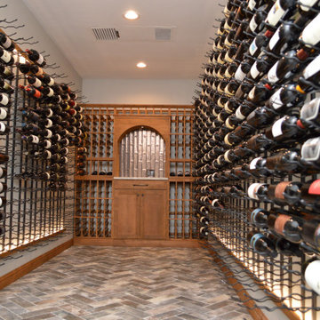 Contemporary Home Wine Cellar with LED Wine Cellar Lighting System