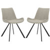 Terra Accent Chair (Set of 2) - Light Gray, Black