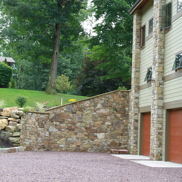 Natural Stone Pillars & Retaining Wall