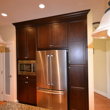 Stacked Wall Cabinets to the Ceiling