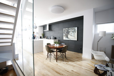 Inspiration for a contemporary kitchen remodel in Calgary