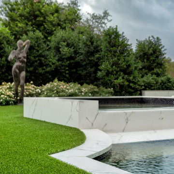 Contemporary Sculpture Garden With Formal Pool & Art-Driven Landscape Design