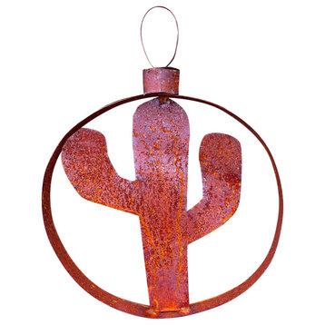 Steel Rustic Steel Cactus Ornament