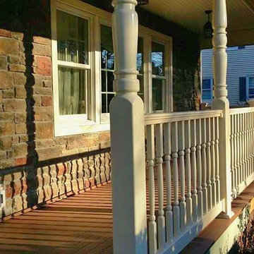 Front Porch - Cultured Stone and Azek Porch Flooring