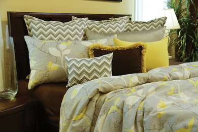 Inspiration for a mid-sized modern master bedroom remodel in Salt Lake City