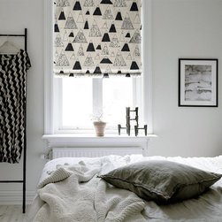 Quick Fix Washable Roman Window Shades Flat Fold , Winter Morning - Roman Shades