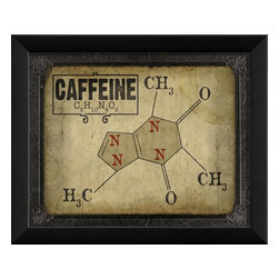 The Artwork Factory - Caffeine Molecule Framed Artwork - Prints And Posters