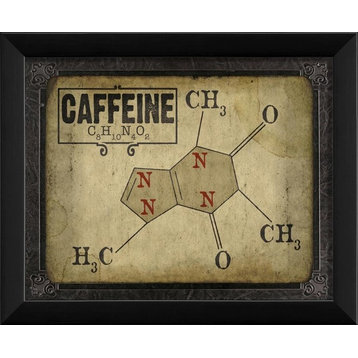 Caffeine Molecule Framed Artwork