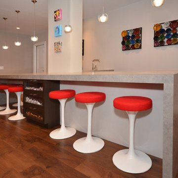 Modern basement bar