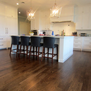 LOCUST VALLEY: 4" SELECT WHITE OAK SUPPLY/INSTALL & FINISH W DARK WALNUT/TRAFFIC